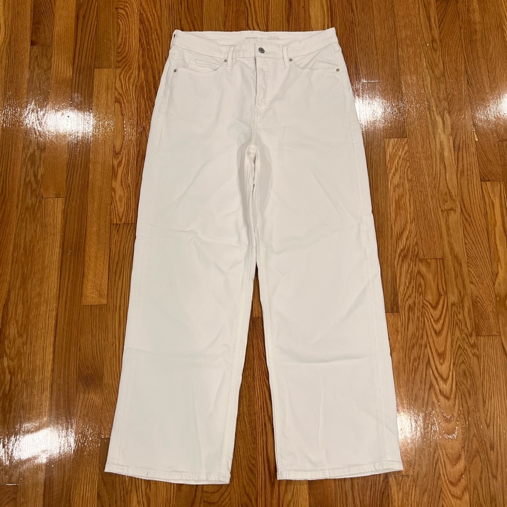 Old Navy Sky-Hi Wide Leg Jean in White
